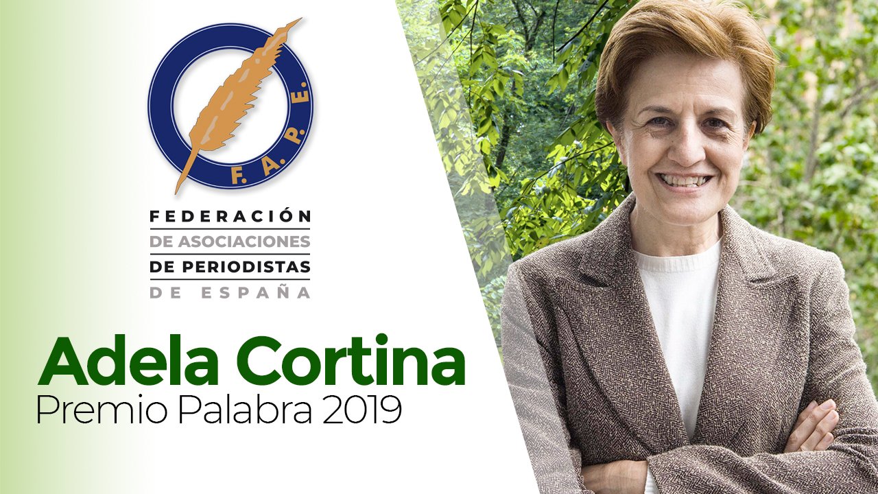 Adela Cortina, ganadora del Premio "Palabra"