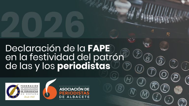 24E / Declaración de la FAPE en la festividad del patrón de los periodistas