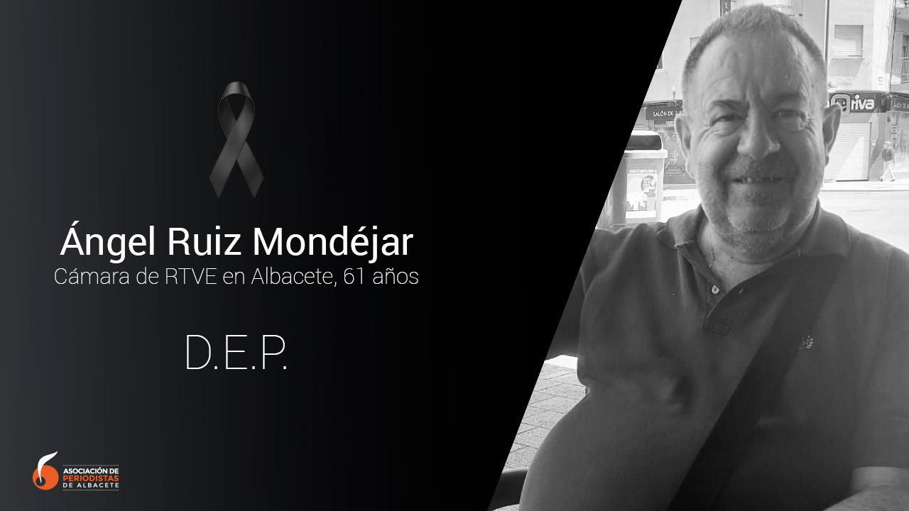 La APAB lamenta la muerte de nuestro compañero Ángel Ruiz Mondéjar, de 61 años, cámara de RTVE en Albacete. Enviamos un caluroso abrazo a su familia y amistades. Descanse en paz.