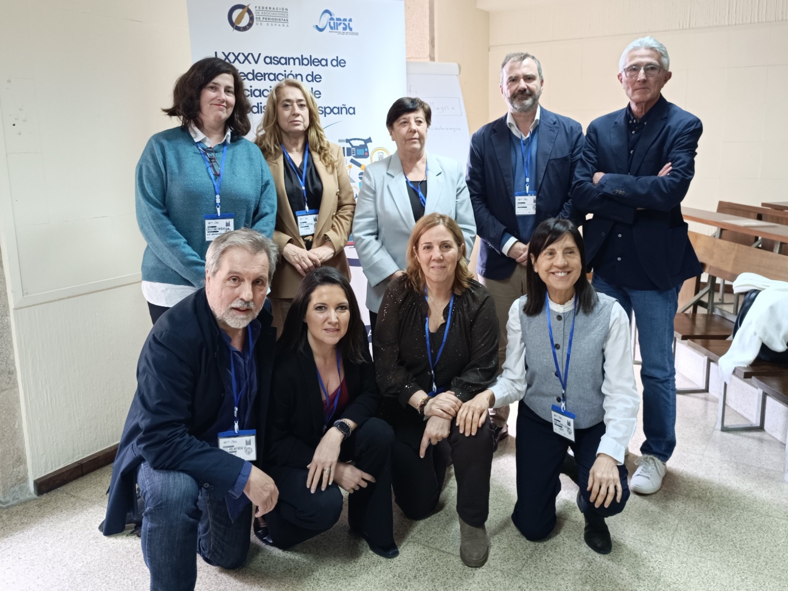 la nueva Junta Directiva de la FAPE, presidida por la periodista Carmen del Riego