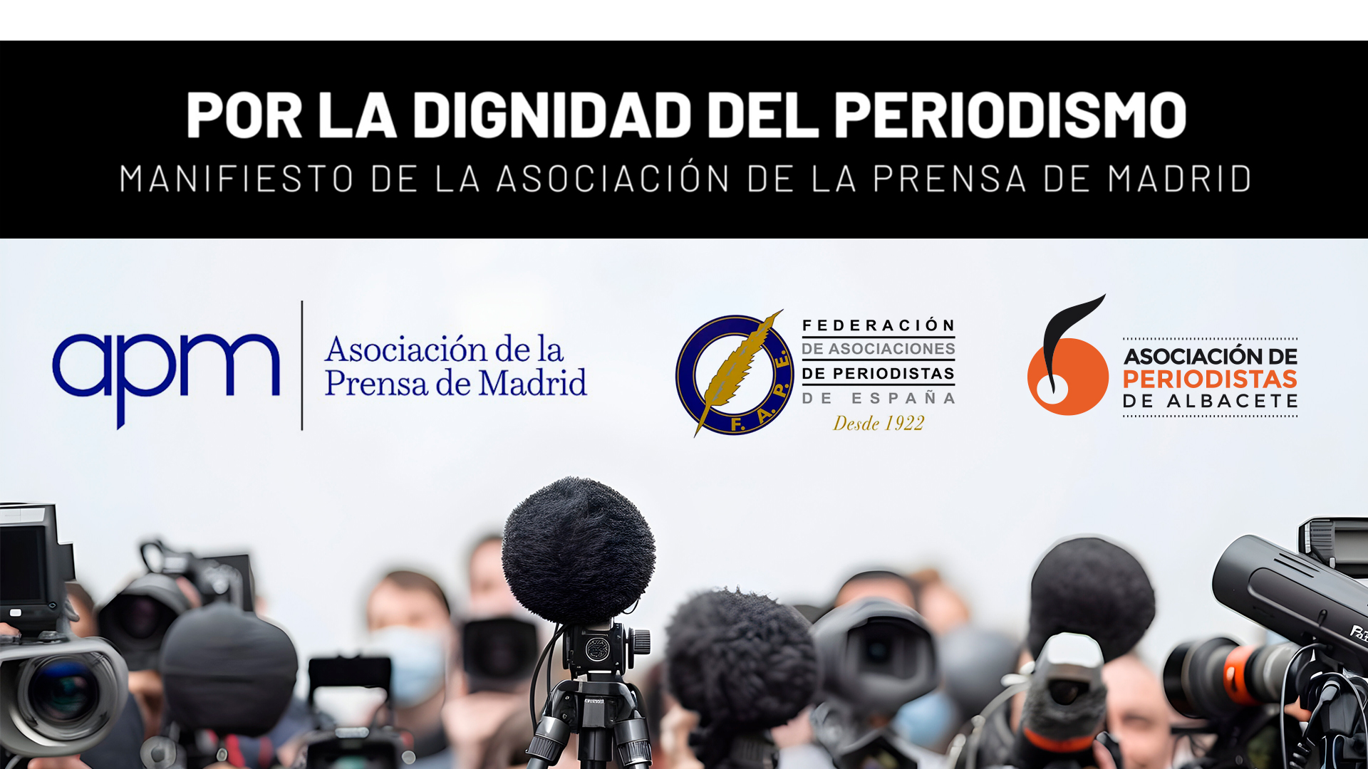 La Asociación de Periodistas de Albacete también se adhiere al manifiesto de la APM "Por la dignidad del periodismo"